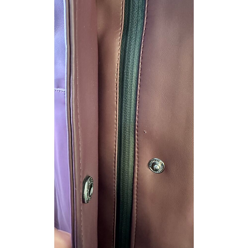 UGG Rylie Rain Jacket Trench - Women's Small - Rubberized - Burgundy - Picture 6 of 11